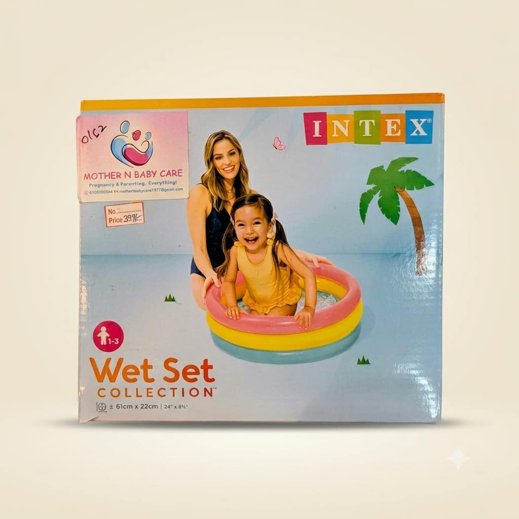 INTEX Wet Set Collection 3-Ring Inflatable Baby Pool (61cm x 22cm, Ages 1-3)