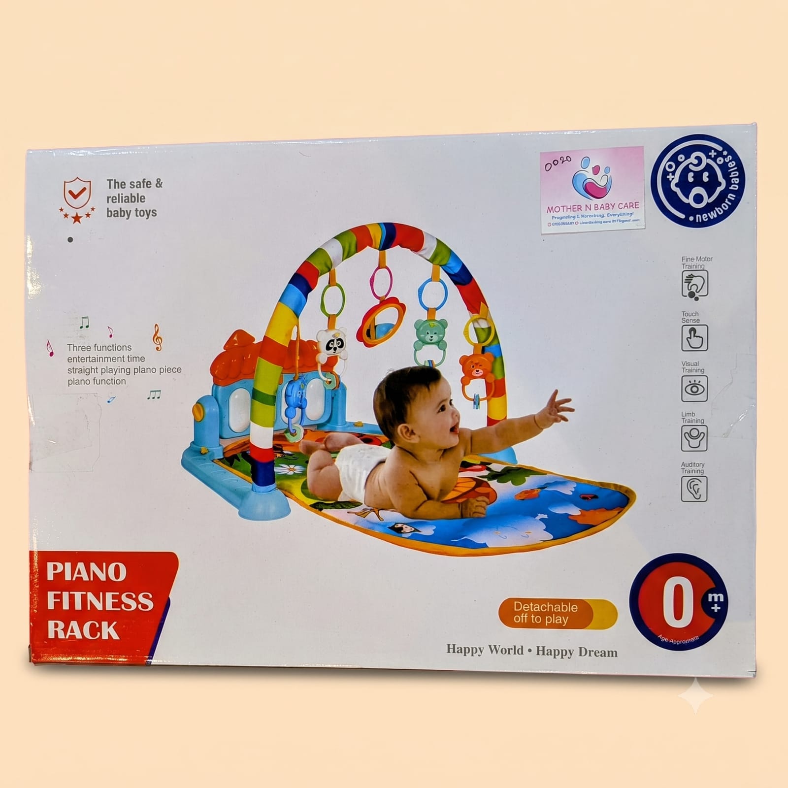 Piano Fitness Rack Baby Activity Play Mat (0m+) with Detachable Hanging Toys